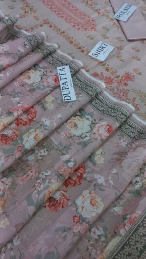 GARDENIA Lawn Printed 3pc Suit With Voil Dupatta