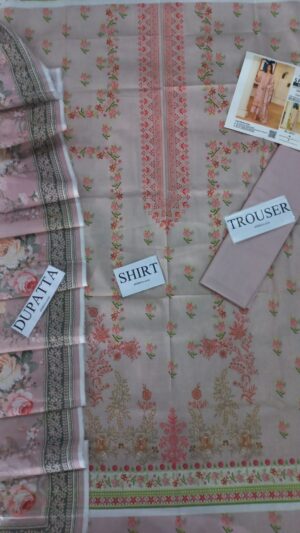 GARDENIA Lawn Printed 3pc Suit With Voil Dupatta