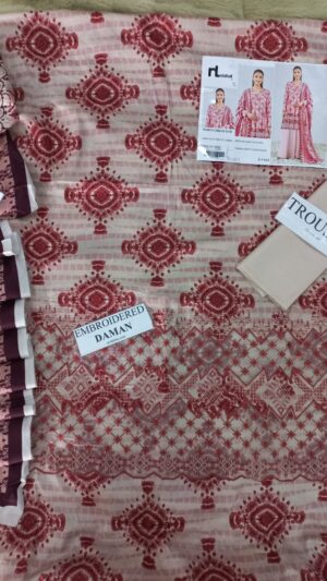 10 (1) NISHAT Lawn Printed 3pcs Suit With Embroidery Daman