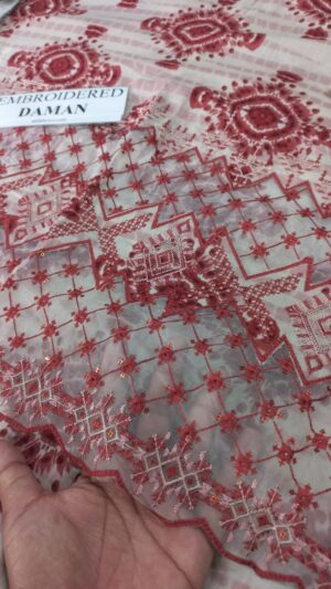 10 (3) NISHAT Lawn Printed 3pcs Suit With Embroidery Daman