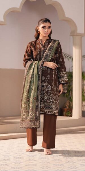 10 JACQUARD Lawn Printed Suit With Printed Boti Shirt