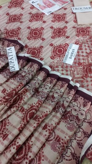 10 (4) NISHAT Lawn Printed 3pcs Suit With Embroidery Daman