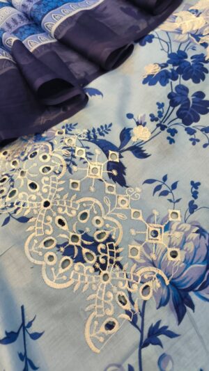 GULAHMED Lawn Printed High Quality Suit With Embroidery Daman