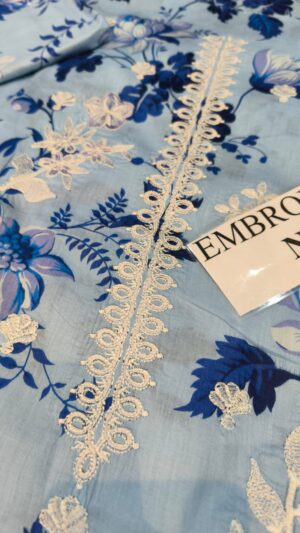 GULAHMED Lawn Printed High Quality Suit With Embroidery Daman