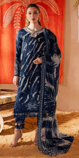 1000 Nureh 3pc Lawn Fabric Suit With Embroidered Sleeves