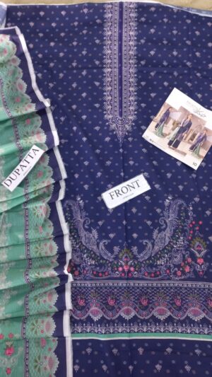 11 (3) JACQUARD Lawn Printed Boti Shirt 3pc Suit