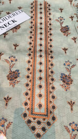 SAYA Lawn Printed Suit With Embroidered and Printed Daman