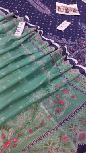 11 (6) JACQUARD Lawn Printed Boti Shirt 3pc Suit