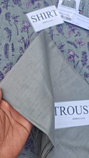 11a (4) KHAADI Lawn Printed Suit With Heavy ChikanKari