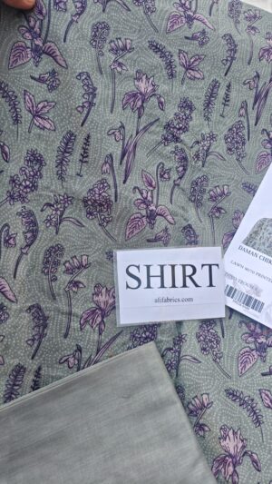 11a (6) KHAADI Lawn Printed Suit With Heavy ChikanKari