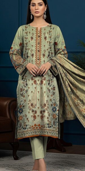 11b SAYA Lawn Printed Suit With Embroidered and Printed Daman