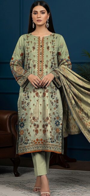 SAYA Lawn Printed Suit With Embroidered and Printed Daman