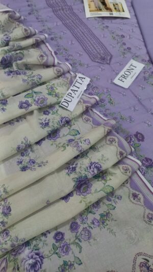 12 (3) ASTER Lawn Printed Dyed Trouser 3pc Suit