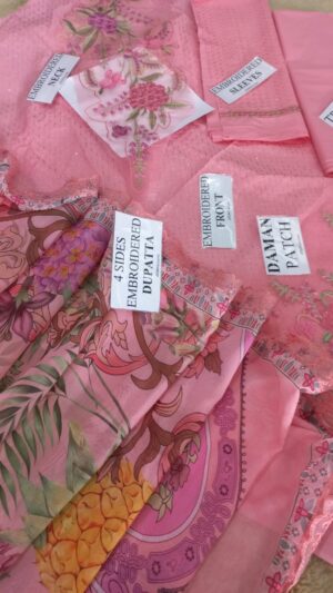 MARIA B Embroidered Daman Patches 3pcs Lawn Suit