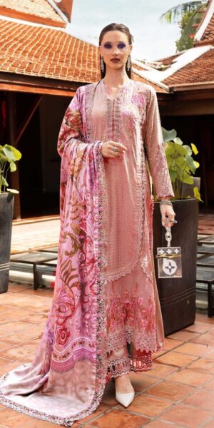 12 MARIA B Embroidered Daman Patches 3pcs Lawn Suit