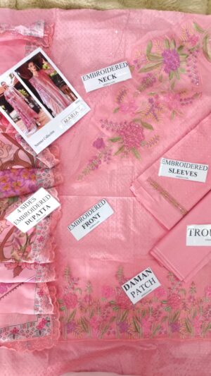 MARIA B Embroidered Daman Patches 3pcs Lawn Suit