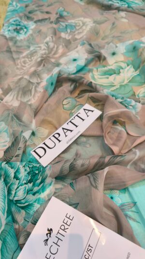 12 (7) BEECHTREE Lawn Printed Embroidered Suit With Chiffon Dupatta