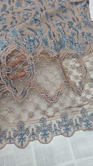 KHAADI Heavy ChikanKari Printed Lawn 3pc Suit