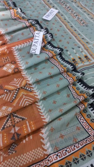 JACQUARD Lawn Printed Suit With Printed Voil Dupatta