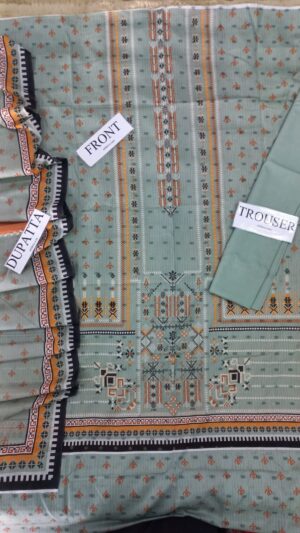 JACQUARD Lawn Printed Suit With Printed Voil Dupatta