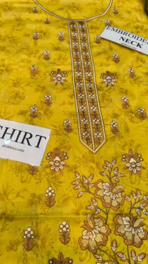 EDENROBE Lawn Printed Suit With Printed And Embroidered Daman