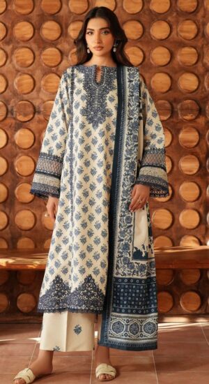 IZNIK Lawn Fabric Printed Daman 3pc Suit