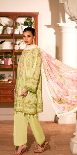 14b PRIME ROSE Lawn Printed Shirt with Printed Daman Suit