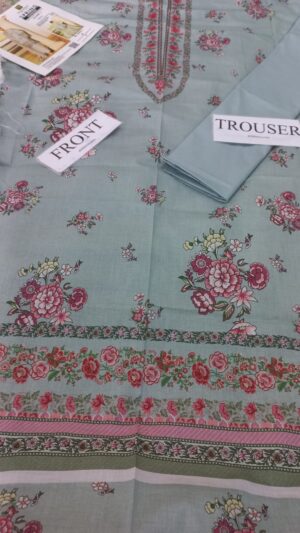 17 (7) GLORY Lawn Printed NeckLine 3pc Suit