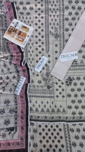 18 (2) ONYX Lawn Printed Suit With Printed Daman 3pc