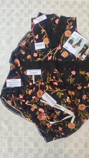 18a (1) Nureh Embroidered Daman Patch Lawn Fabric Suit 2026