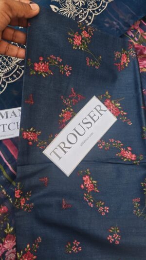 1a (3) IZNIK 3pc Lawn Printed Suit with Embroidered Sleeves