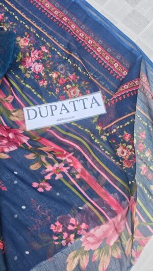 1a (5) IZNIK 3pc Lawn Printed Suit with Embroidered Sleeves