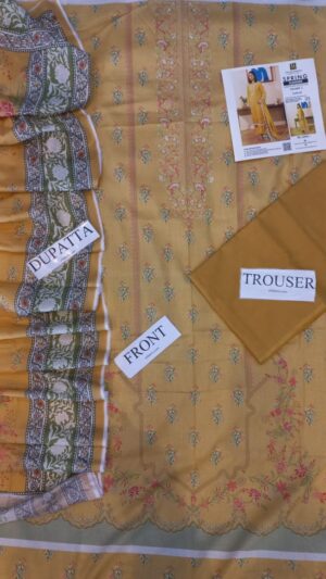 2 (3) DAFFODILSpring Summer Unstitched Lawn Suit