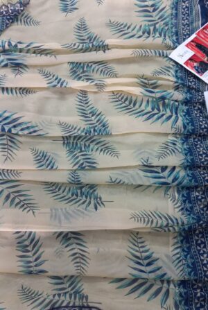 Nureh 3pc Lawn Fabric Suit With Embroidered Sleeves