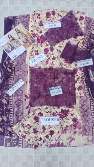 2a (9) BROQUE High Quality Lawn Printed 3pc Suit