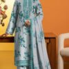 MARIA B Unstitched Lawn Fabric 3pc Suit With Embroidered Neck