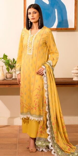 2b DAFFODILSpring Summer Unstitched Lawn Suit