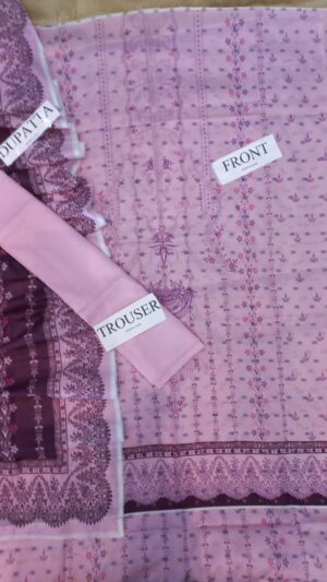 JACQUARD Lawn Printed 3pc Suit With Voil Dupatta