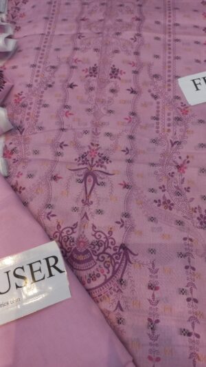 JACQUARD Lawn Printed 3pc Suit With Voil Dupatta