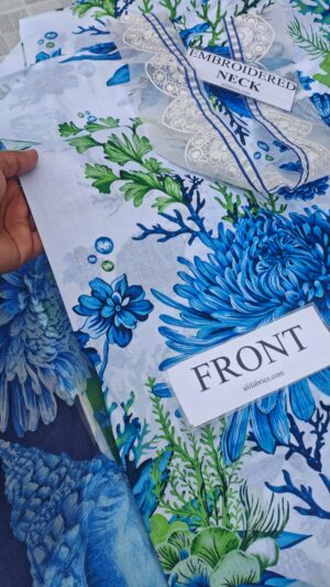 3a (5) MARIA B Lawn Printed Beautiful Designed 3pc Suit