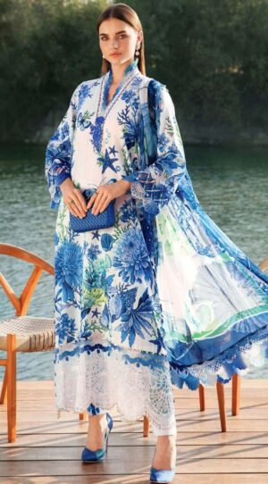 3b MARIA B Lawn Printed Beautiful Designed 3pc Suit