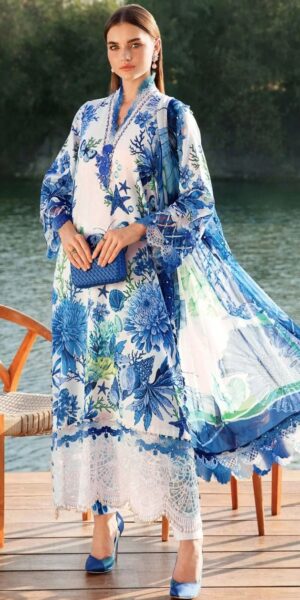 3b MARIA B Lawn Printed Beautiful Designed 3pc Suit