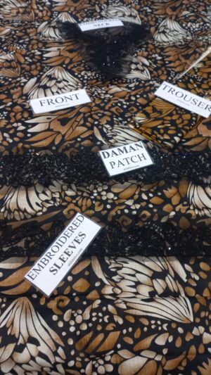 MARIA B Digital Lawn Printed Suit With Embroidery Patches