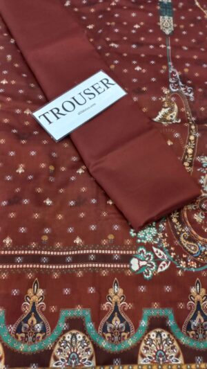 JACQUARD Lawn Printed Suit With Printed Sleeves