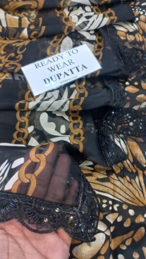 MARIA B Digital Lawn Printed Suit With Embroidery Patches