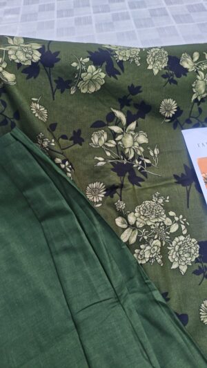 FARASHA Embroidered Daman 3pc Lawn Printed Suit