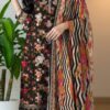 4b AK STUDIO Lawn Printed Embroidered Neckline Suit
