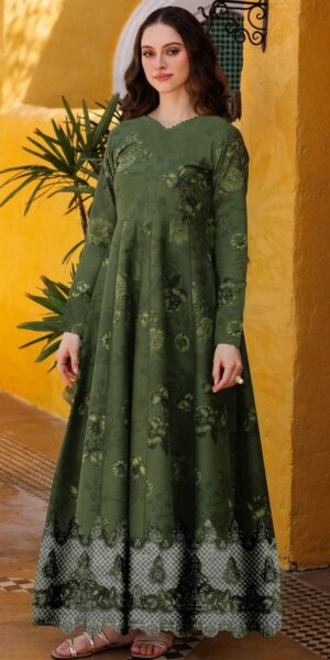 4b FARASHA Embroidered Daman 3pc Lawn Printed Suit