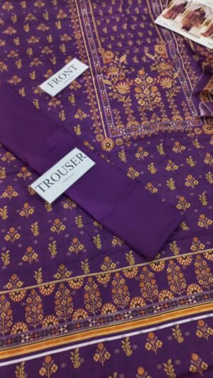 5 (2) JACQAURD Lawn Printed Suit With Printed Sleeves