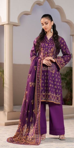 5 JACQAURD Lawn Printed Suit With Printed Sleeves